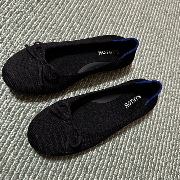 Rothy's Black and Blue Bow Flats - Picture 3 of 8